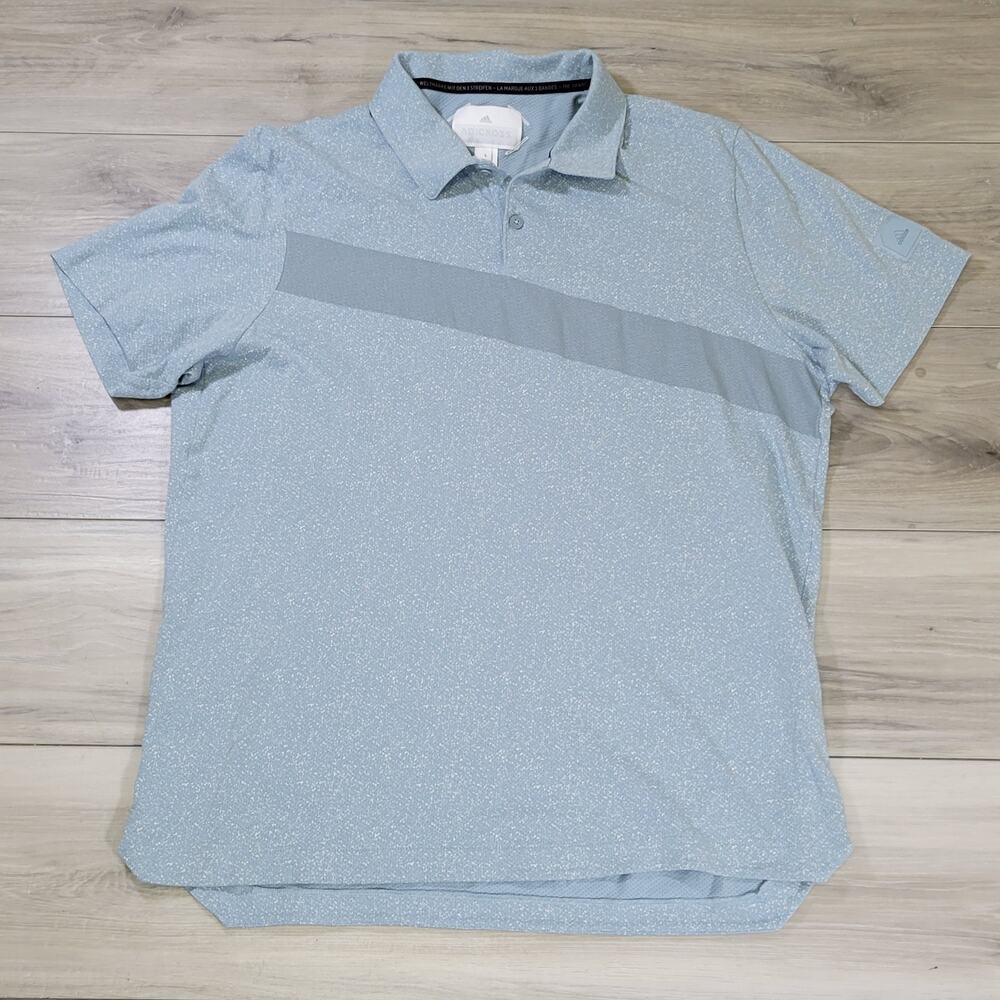 Adidas Golf Polo Shirt Men's Large Magic Grey Adicross Short Sleeve